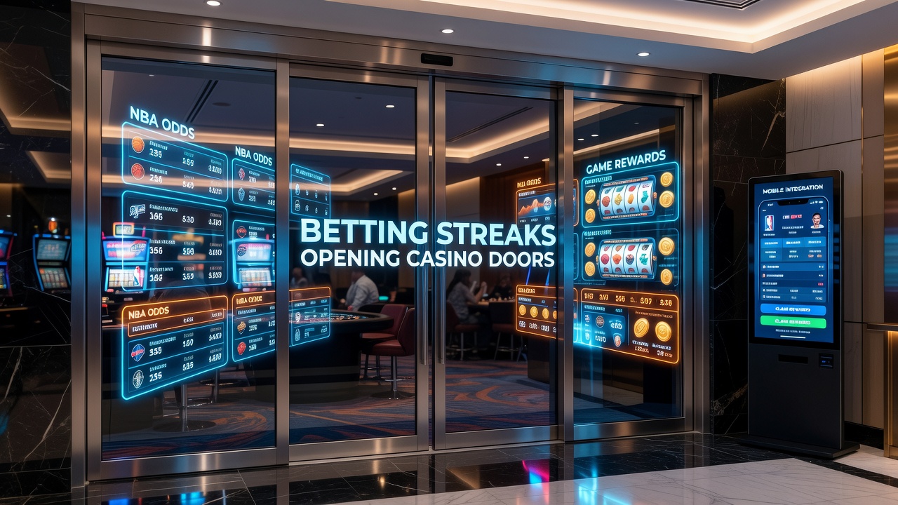 Flow diagram illustrating how NBA betting streaks convert into casino bonus tiers via mobile wallet transactions