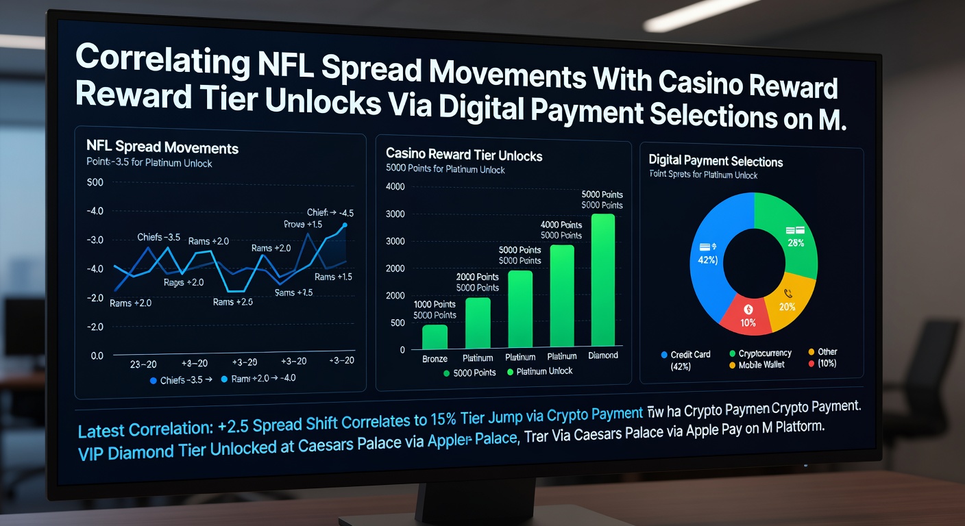 Dashboard view of casino reward tiers updating after a mobile digital payment linked to NFL betting activity