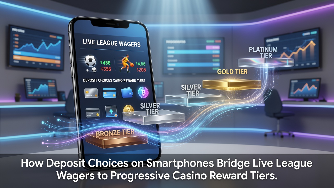 Mobile interface showing reward tier progress linked to sports and casino deposits