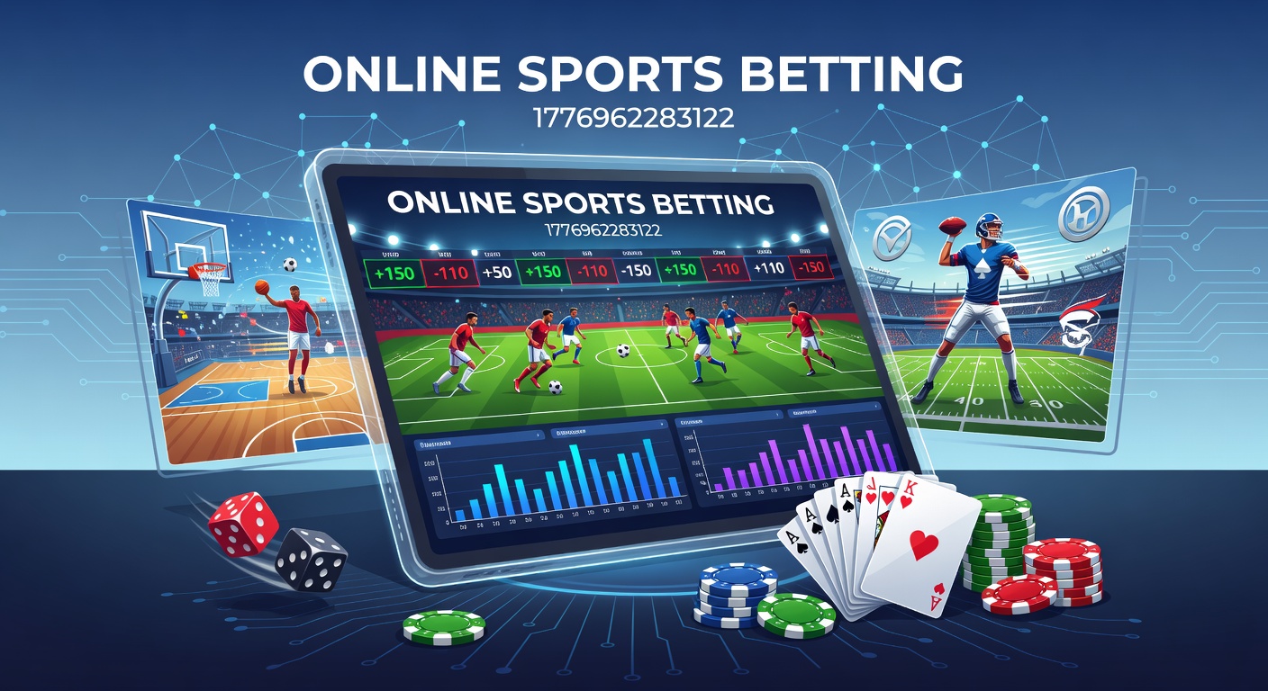 Digital interface showing live sports betting odds on a mobile device with basketball and football highlights in the background