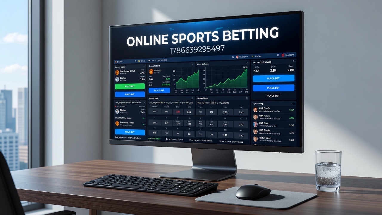 Mobile application screens displaying live sports odds, bet slips, and account balance tracking features