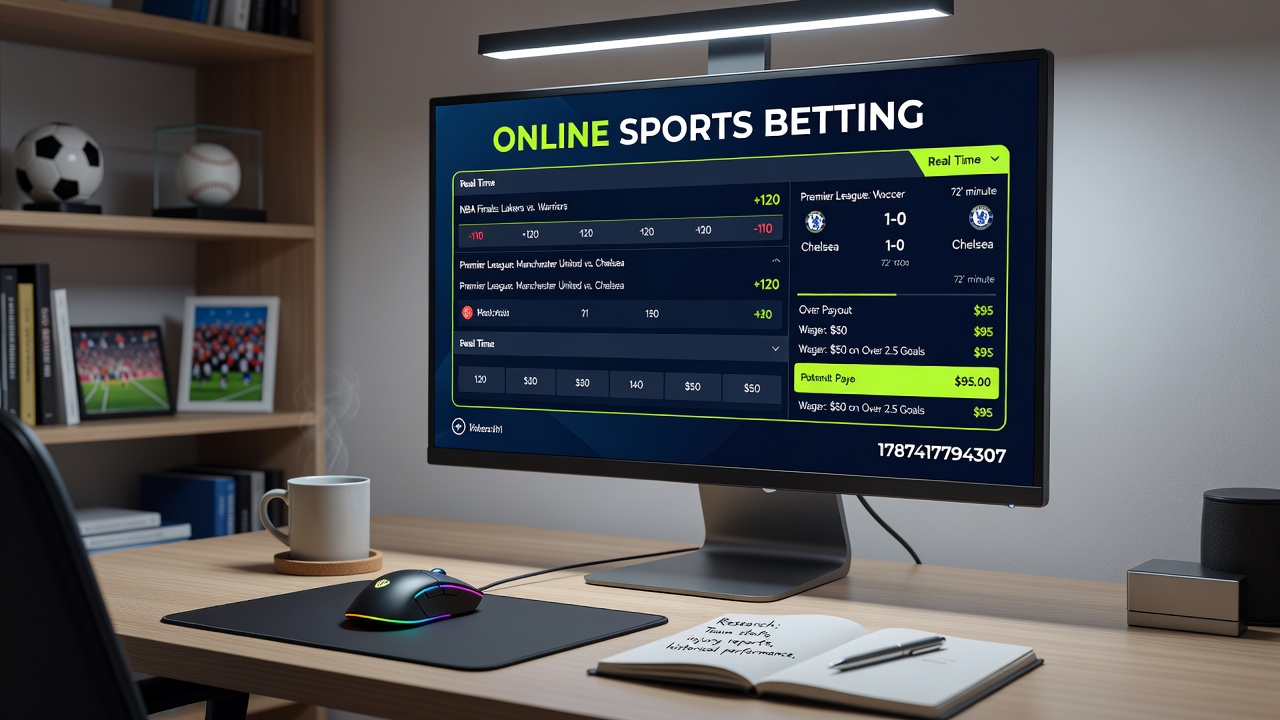 Mobile sports betting app displaying live odds and account features during a typical user session