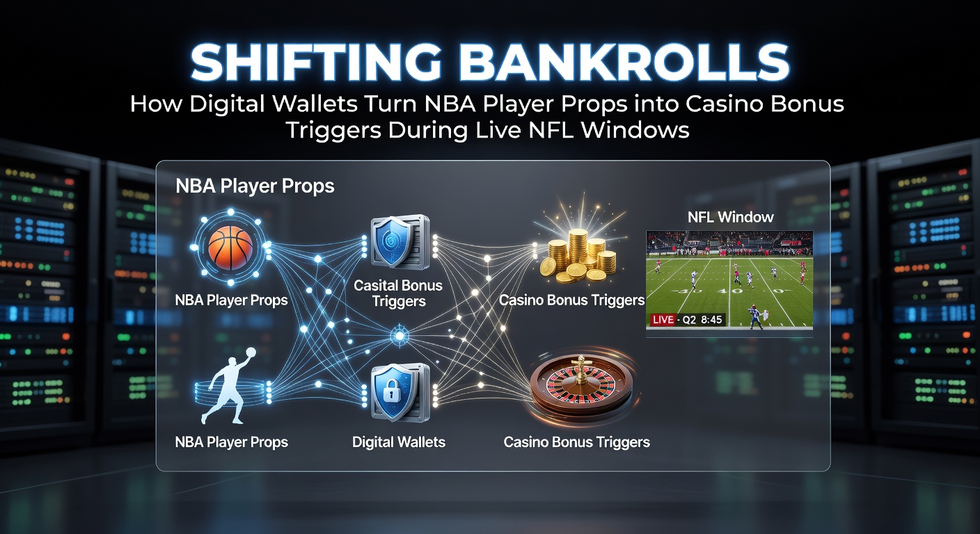 Digital wallet interface showing NBA player prop bet transitioning to casino bonus activation during NFL live betting window